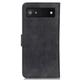 Чехол-книжка с застежкой KHAZNEH Retro Wallet для Google Pixel 6a - Black - изображение 4