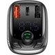 Автомобільний зарядний пристрій Baseus S-13 Bluetooth FM Launcher 2 USB + Type-C Black (CCTM-B01) - зображення 6