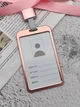 Розовый металлический вертикальный бейджик на ленте, офисный бейджик на шею, бейджик розовый на шнурке, Chansin (45260371) - изображение 4