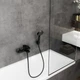 Cмеситель для ванны однозахватный с коротким носиком HANSGROHE VERNIS BLEND черный латунь 71440670 - изображение 3