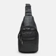Сумка слинг через плечо мужская из натуральной кожи Laras K10086bl Черная (ROZ6400165725) - изображение 1