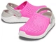 Детские сабо Crocs LiteRide Clog 26 Ярко-розовый/белый 205964 - изображение 1