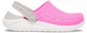 Детские сабо Crocs LiteRide Clog 26 Ярко-розовый/белый 205964 - изображение 2