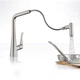 Кран кухонный с душевой лейкой HANSGROHE Metris M71 сатин латунь 14820800 - изображение 3