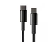 Кабель Baseus Tungsten Gold USB-C to USB-C PD 100W 5A Fast Charging 1m Black (CATWJ-01) - изображение 5