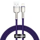 Кабель Baseus Cafule Series Metal USB 2.0 to Lightning 2.4A 1m Purple (CALJK-A05) - изображение 1