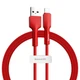 Кабель Baseus Silica Gel USB 2.0 to Lightning 12W 2.4A 1m Red (CALGJ-09) - изображение 1