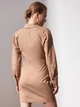 Платье-рубашка короткое осеннее женское Trendyol TWOAW21EL1388 36 Camel (8682581569194) - изображение 2