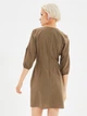 Платье короткое летнее женское Trendyol TWOAW22EL0878 38 Khaki (8683044366794) - изображение 2