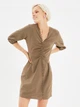 Платье короткое летнее женское Trendyol TWOAW22EL0878 38 Khaki (8683044366794) - изображение 3
