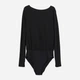 Боді-блузка H&M 0752437 S Чорна (KAY2000001292686) - зображення 1