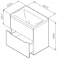Тумба с умывальником для ванной AM.PM GEM S 61x58x42см подвесная белый M91-FHX0602-WC0602WG38 - изображение 2