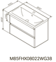 Тумба с умывальником для ванны AM.PM X-Joy 80x60x45см подвесная белый M85-FHX0802-WC0802WG38 - изображение 2