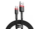 Кабель Baseus Cafule USB 2.0 to USB-C 15W 3A 0.5m Black/Red (CATKLF-A91) - изображение 1