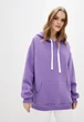 Худи Solo спортивное на флисе удлиненное One Size Лавандовый Wm1579 - изображение 2