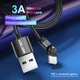 Поворотный Кабель Type-C - USB (2m) на 180° USLION US0132 Black Провод для Быстрой Зарядки Смартфонов 3.0A Fast Charging и Передачи Данных - изображение 2