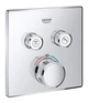Внешняя часть смесителя без скрытой части GROHE Grohtherm SmartControl хром латунь 158x158мм 29124000 - изображение 1