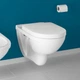 Унітаз підвісний безобідковий білий VILLEROY&BOCH O.NOVO із сидінням з мікроліфтом 5660HR01 - зображення 3
