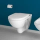 Унитаз настенный под инсталляцию безободковый белый VILLEROY&BOCH O.NOVO без сиденья 5660R001 - изображение 3