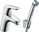 Cмеситель для гигиенического душа HANSGROHE FOCUS на умывальник с лейкой однорычажный хром латунь 31926000 - изображение 1