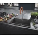 Мойка для кухни GROHE гранитная K700 780x510мм прямоугольная врезная с сифоном черная 31652AT0 - изображение 5