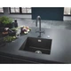 Мойка для кухни GROHE гранитная K700 457x406мм прямоугольная врезная с сифоном черная 31653AP0 - изображение 4