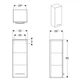 Пенал GEBERIT Selnova Square 33x85x29.7см монтаж подвесной 501.278.00.1 - изображение 2