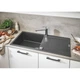 Кухонная мойка композитная прямоугольная GROHE K500 Contemporary 500мм x 1000мм серый с сифоном в комплекте 31645AT040536000 - изображение 4