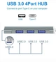 Розгалужувач TypeC на USB 3.0, USB-хаб на 4 порти, металевий (TypeC-HUB-2034T) - зображення 3