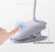 Настольная LED лампа 4200К на прищепке кольцевая с аккумулятором 2000 mAh Clip Lamp белая (CL-18544) - изображение 4