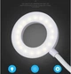Настольная LED лампа 4200К на прищепке кольцевая с аккумулятором 2000 mAh Clip Lamp белая (CL-18544) - изображение 6