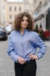 Лляна сорочка жіноча VIL'NI Ліверпуль синій 58 - зображення 1