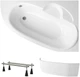 Ванна акриловая Lavinia Boho Bell Pro 160x105 см правосторонняя с ножками и лицевым экраном 41059664 - изображение 2