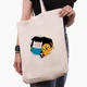 Эко сумка шоппер Время Приключений Финн и Джейк пес (Adventure Time Finn & Jake the dog) (9227-1581) 41x35x8.5 см Бежевый - изображение 3