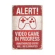 Дерев'яний постер Wood Posters "Alert! Video game in progress" (A3 формат, фанера) (pvh3058) - зображення 1