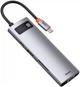 USB-хаб Baseus Metal Gleam Series 8-in-1 USB-C to 3xUSB 3.0 + USB-C + HDMI + RJ-45 + SD/TF Gray (CAHUB-CV0G) - изображение 3