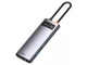 USB-хаб Baseus Metal Gleam Series 6-in-1 USB-C to 3xUSB 3.0 + HDMI + USB-C + RJ-45 Gray (CAHUB-CW0G) - изображение 3