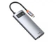 USB-хаб Baseus Metal Gleam Series 6-in-1 USB-C to 3xUSB 3.0 + HDMI + USB-C + RJ-45 Gray (CAHUB-CW0G) - изображение 4