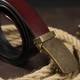 Ремень мужской из натуральной кожи Vintage leather-20273 115 см Коричневый - изображение 9