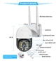 Уличная IP WIFI 3Mp IP66 камера видеонаблюдения C18 TUYA в режиме реального времени с удаленным доступом онлайн - изображение 5