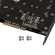 Плата розширення Frime (ECF-PCIEtoSSD011) PCI-E-4хM.2, PLX8724 - зображення 3