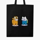 Эко сумка шоппер на молнии Амонг Ас Время приключений Фин и Джейк (Among Us Adventure Time Finn & Jake) (9227-2414) 41x35 см Черный - изображение 2