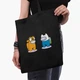 Эко сумка шоппер на молнии Амонг Ас Время приключений Фин и Джейк (Among Us Adventure Time Finn & Jake) (9227-2414) 41x35 см Черный - изображение 5