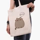 Эко сумка шоппер Pusheen Cat (9227-2853) 41x35 см Бежевый - изображение 3