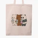 Еко сумка шопер Вся правда про ведмедів (We Bare Bears) (9227-2896) 41x35 см Бежевий - зображення 1
