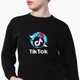 Свитшот для девочек ТикТок (TikTok) (9509-1712) 146-152 см Черный - изображение 2