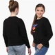 Свитшот для девочек Лайк Стич (Likee Stitch) (9509-1596) 158-164 см Черный - изображение 3