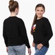 Свитшот для девочек Лайк Кот (Likee Cat) (9509-1595) 134-140 см Черный - изображение 3