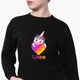 Свитшот для девочек Лайк Единорог (Likee Unicorn) (9509-1597) 134-140 см Черный - изображение 2