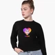 Свитшот для девочек Лайк Единорог (Likee Unicorn) (9509-1593) 122-128 см Черный - изображение 1
